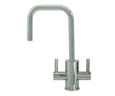 Hot & Cold Water Faucet with Contemporary Round Body & Handles (90° Spout)